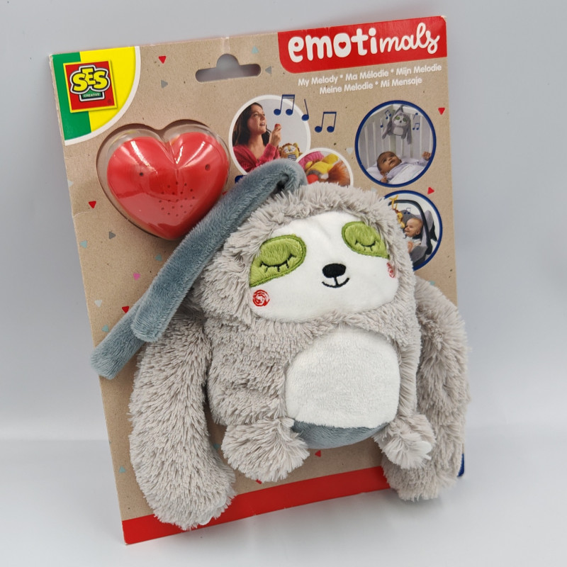 Doudou plat ours rose vert fleur BABY NAT
