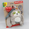 Doudou plat ours rose vert fleur BABY NAT