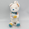 Doudou musical ours blanc bleu gris jaune SIMBA TOYS NICOTOY