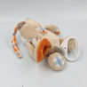 Petit doudou écureuil castor musical beige blanc William et Henry Charlie NOUKIE'S