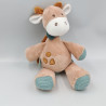 Doudou musical girafe beige bleu marron Luna et Axel NATTOU