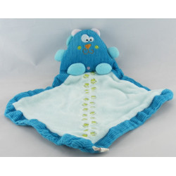 Doudou chat bleu avec souris verte CREATIVTOYS