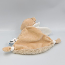 Doudou et compagnie luminescent plat ours beige blanc étoiles unicef