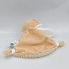 Doudou et compagnie luminescent plat ours beige blanc étoiles unicef