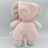 Doudou souris grise rose bleu CMI