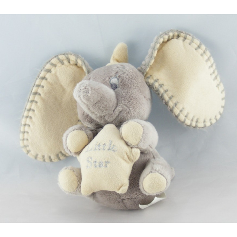 Doudou éléphant gris Dumbo NICOTOY