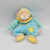 Doudou ours bleu ciel jaune BABY NAT