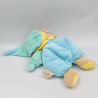 Doudou ours bleu ciel jaune BABY NAT
