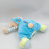 Doudou musical ours beige bleu vert rayé NATTOU
