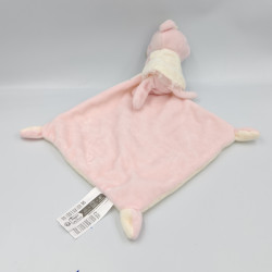 Doudou souris rose blanche pois mouchoir MOTS D'ENFANTS
