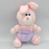 Peluche Puffalump lapin rose mauve je
