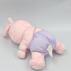 Peluche Puffalump lapin rose mauve je