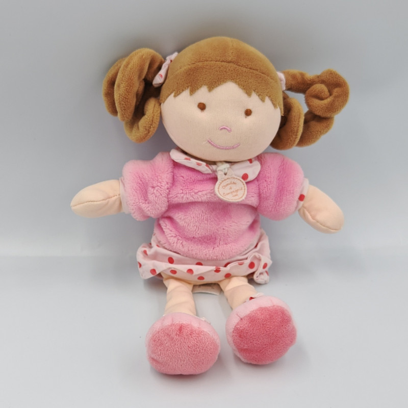 Doudou et compagnie poupée fille rose pois Le manége des poupées