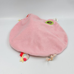 Doudou et compagnie plat rond lapin beige rouge jaune vert rose Magic