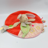 Doudou et compagnie plat rond lapin beige rouge jaune vert rose Magic