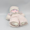 Ancien doudou poupée blanche rose bleu FISHER PRICE