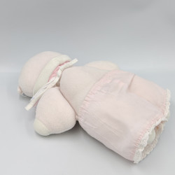 Ancien doudou poupée blanche rose bleu FISHER PRICE