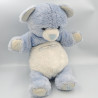 Grand Doudou ours bleu blanc rayé TARTINE ET CHOCOLAT