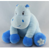 Doudou hippopotame bleu avec grelot arthur et lola BEBISOL