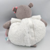 Doudou range pyjama Hippopotame Zoé marron blanc rose BABY NAT