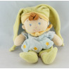 Doudou lutin garçon arlequin bleu NICOTOY 15 cm