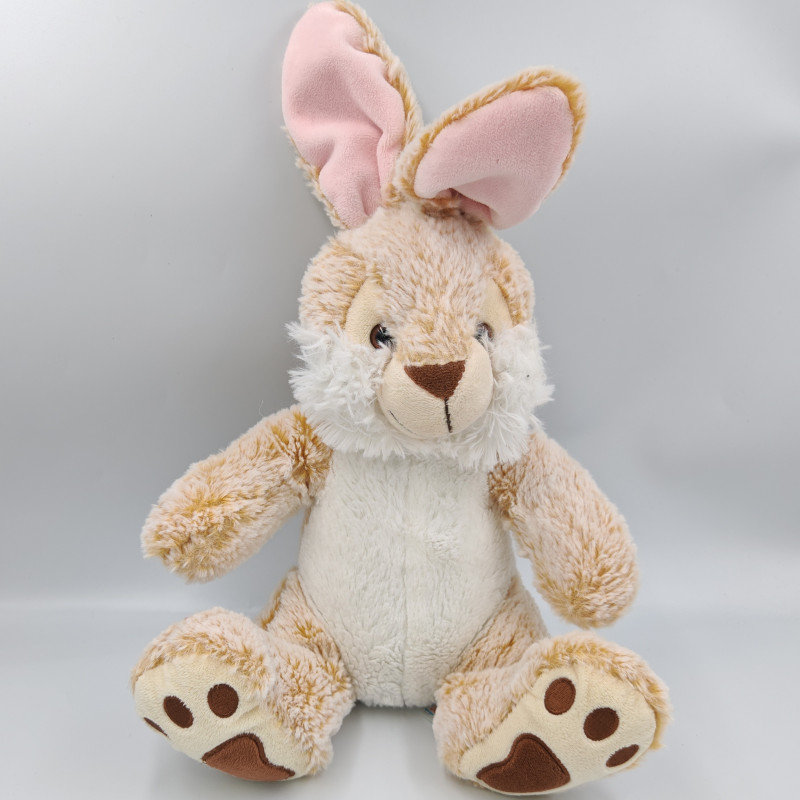 Doudou lapin beige marron blanc tout doux SIMBA TOYS NICOTOY