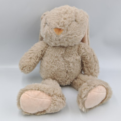 Doudou peluche lapin marron beige ZD TRADING