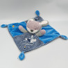 Doudou plat chat lapin gris bleu rayé le plus mignon Simba Toys GEMO