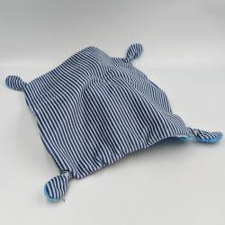 Doudou plat chat lapin gris bleu rayé le plus mignon Simba Toys GEMO