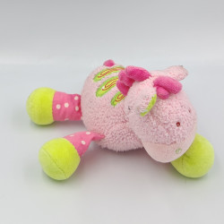 Doudou zèbre cheval rose vert BABYSUN