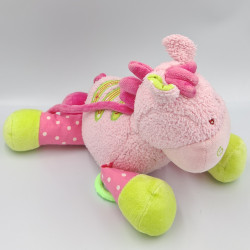 Doudou musical zèbre cheval rose vert BABYSUN