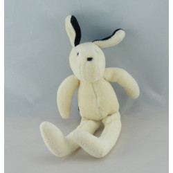 Doudou chien blanc cocard noir MOULIN ROTY