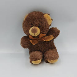Doudou peluche ours marron beige HAPPY FRIENDS