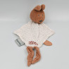 Doudou plat lapin marron blanc Susis et Bonnie NATTOU