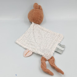 Doudou plat lapin marron blanc Susis et Bonnie NATTOU