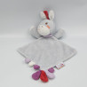 Doudou plat ane cheval gris bleu mauve TENDRINOU