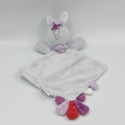 Doudou plat ane cheval gris bleu mauve TENDRINOU