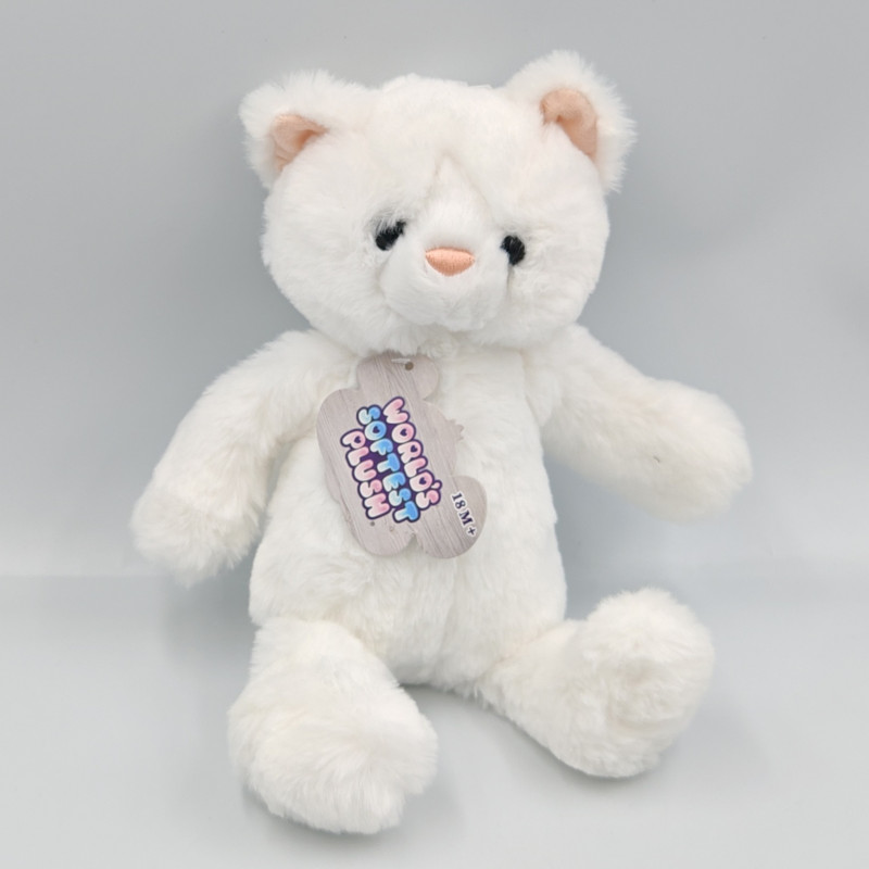 Doudou chat blanc WORLD'S SOFTEST PLUSH