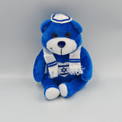 Peluche ours bleu blanc ISRAEL BESTSOUVENIR