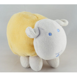 Doudou agneau mouton jaune bleu TEX