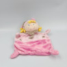 Doudou plat lutin fille rose beige étoiles NICOTOY