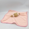 Doudou plat hippopotame rose eponge SIMPSON TRADING