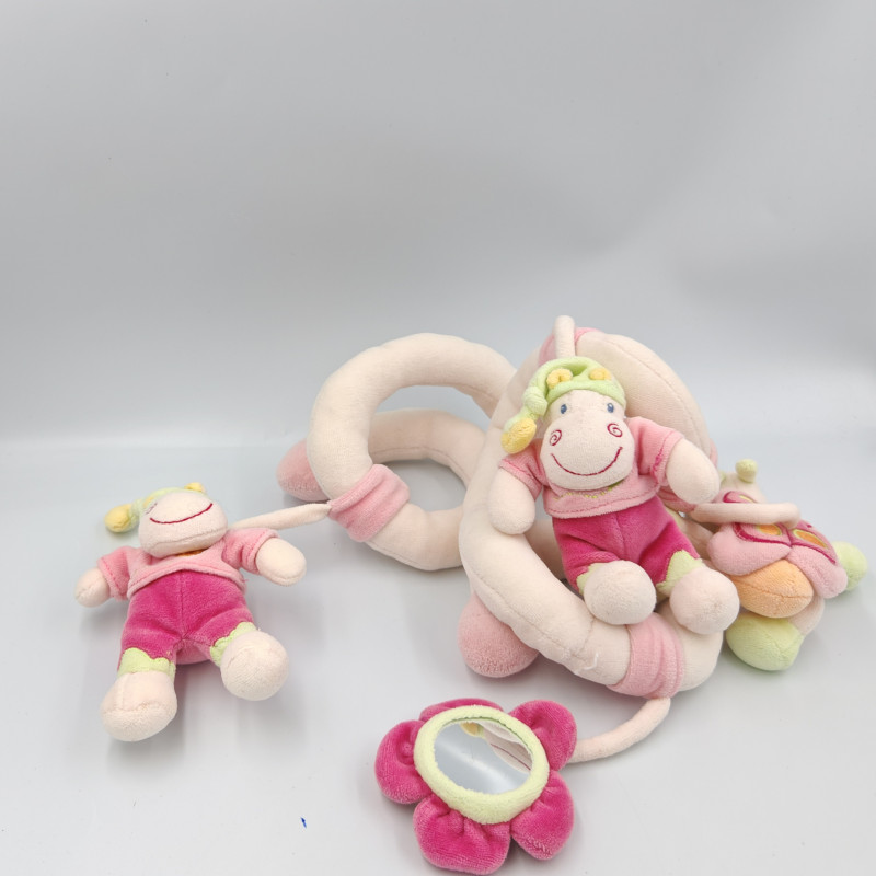 Spirale d'activités hippopotame papillon rose Hyppo et Flo NATTOU