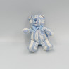 Mini Doudou ours bleu blanc TARTINE ET CHOCOLAT