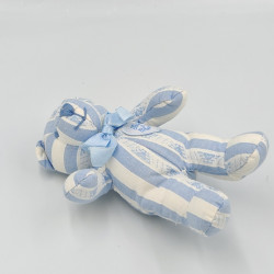 Mini Doudou ours bleu blanc TARTINE ET CHOCOLAT