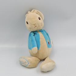 Doudou Lapin beige bleu PETER RABBIT