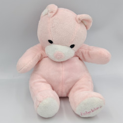 Doudou ours rose blanc LULABIE