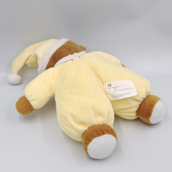 Doudou ours marron jaune blanc SIPLEC