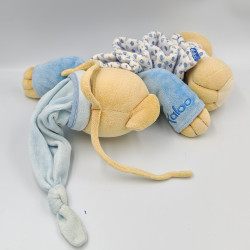 Doudou musical accordéon ours bleu blanc poissons lagon KALOO