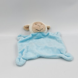 Doudou plat mouton bleu CARTOON CLUB